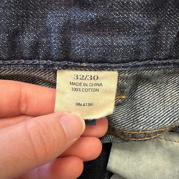 Polo Ralph Lauren Men’s Classic Straight Jeans 32x30 Dark Wash Distressed Hem - Picture 2 of 11